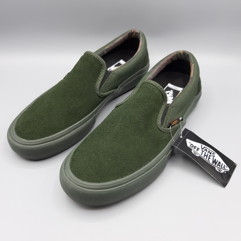 NWOT Vans Slip On Pro Green Camo Rosin Camouflage
